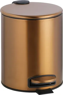 Produktbild von BAMBER Abfalleimer Edelstahl Gold Kupfer matt 260x205x265 mm, 5 Ltr für Bad & Küche >> Freistehend anwendbar