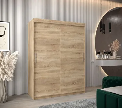 Produktbild von Schwebetürenschrank mit einer Breite von 150 cm TIMEA – Eiche Sonoma