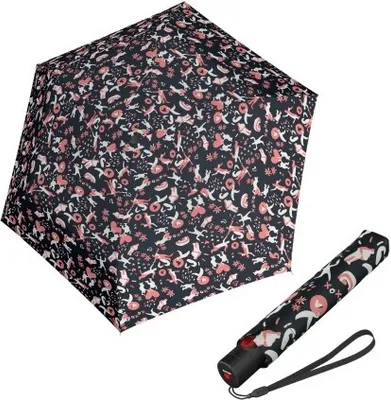 Zdjęcie produktu dla Knirps Knirps U.200 Duomatic embracing black - elegancki damski parasol w pełni automatyczny