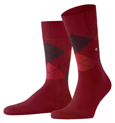 Produktbild von Burlington Herren Socken King M So Baumwolle gemustert 1 Paar, Flash Orange 8034