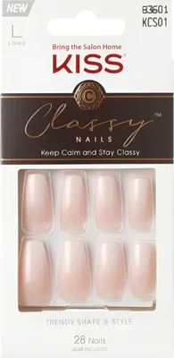 Image de Kiss | Faux ongles prêts à poser, 28 pièces, modèle KCS01C, rose