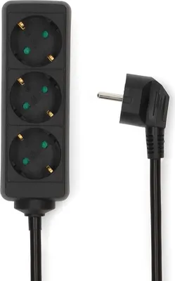 Produktbild von Nedis Steckdosenleiste - Schutzkontakt / Typ F (CEE 7/7) - 3-Wege - 3.00 m - 3680 W - 16 A - Schwarz