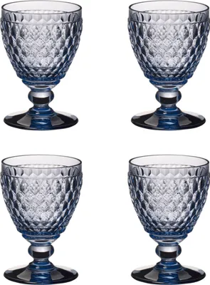 Image de Villeroy & Boch Boston Set de 4 calices Boston Coloured, verre à vin blanc sur pied bleu