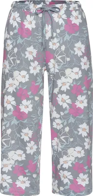 Produktbild von Vivance Dreams Caprihose graublau-pink-geblümt Größe 44/46