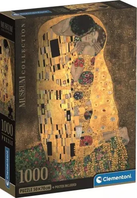 Image de Clementoni 39790 - 1000 Teile Puzzle - Museum Collection Compact - Klimt - Der Kuss