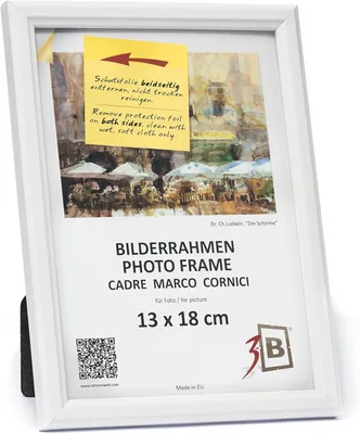 Produktbild von Weißer hölzerner Bilderrahmen Klassisch Elegant Modern 13x18 cm