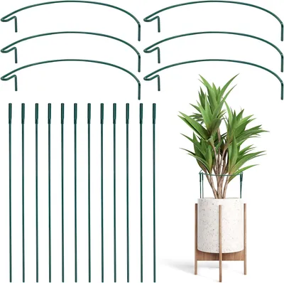 Imagen del producto de Soportes metálicos para plantas, juego de 6 unidades, 35x20 cm, para plantas de jardín