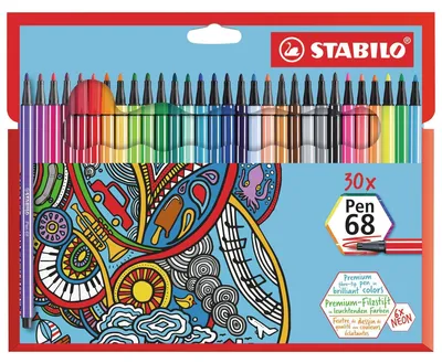 Produktbild von STABILO Premium-Filzstift - Pen 68 - 30er Pack - 30 verschiedene Farben