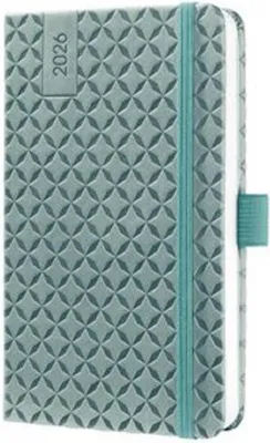 Image de sigel Calendrier de poche Jolie Flair 2026 similicuir bleu océan DIN A6