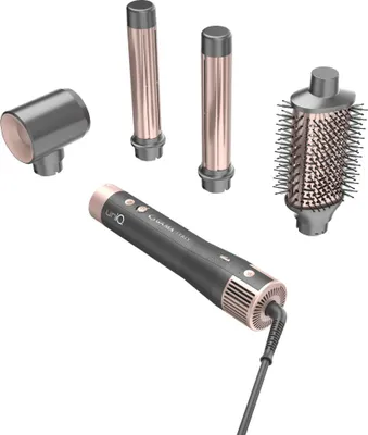 Produktbild von 4-in-1-Haarstyler mit ovaler Bürste, Lockenstab und Föhn