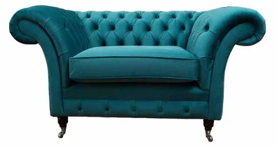 Obrázek produktu pro Chesterfield designové křeslo gauč čalounění textilní pohovky 1 místné