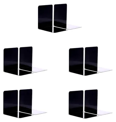 Produktbild von Buchstützen aus Metall, 10 Stück, 14x12x14 cm, Schwarz