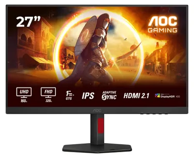 Produktbild von AOC G4 U27G4/WS, 68,6 cm (27"), 3840 x 2160 Pixel, Silber, Weiß
