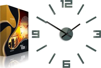 Produktbild von ModernClock, Wanduhr Arabisch Grau, 50cm, DIY, wanduhr modern, Quarzuhr, acrylglas