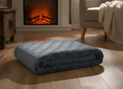 Zdjęcie produktu dla Koc z mikrofibry SHELLS szary 150x200 cm