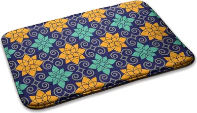 Produktbild von Teppich Wohnzimmer Schlafzimmer Modern - 75 cm x 45 cm - Geometrische Muster Blumen