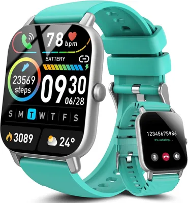 Smartwatch Herren Damen 1.85 Zoll Fitnessuhr mit Telefonfunktion 112 Sportmodi Pulsmesser Schlafmonitor IP68 Wasserdicht