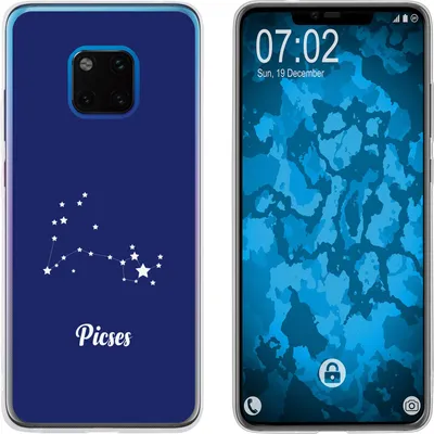 Produktbild von PhoneNatic Case kompatibel mit Huawei Mate 20 Pro Silikon-Hülle SternzeichenPisces M1