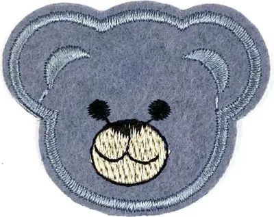 Produktbild von Bär Bären Teddy Eisen auf Emblem Patch Grau