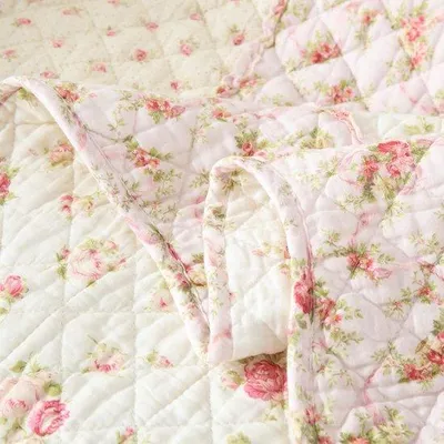 Immagine prodotto di Famanu, coperta patchwork 150x200 cm, motivo floreale - Elegante e confortevole