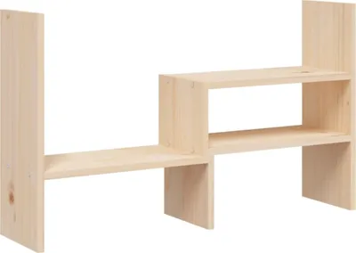 Obrázok produktu pre vidaXL Stojan na monitor (39-72)x17x43 cm z masívneho borovicového dreva