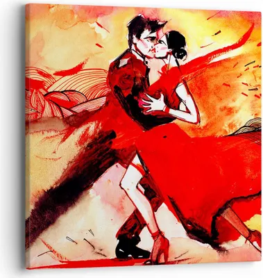 Produktbild von Bild auf Leinwand - Leinwandbild - tanzen sie - 40x40cm - Wand Bild - Wanddeko - Wandbilder - Leinwanddruck - Bilder - Kunstdruck - Wanddekoration - Leinwand bilder - Wandkunst - AC40x40-3731