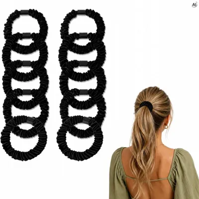 Satinhaargummis 12er Set – Scrunchies aus Satin für Damen – Haargummis & Haaraccessoires
