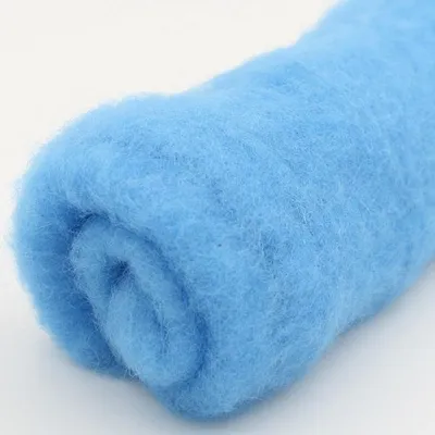 Produktbild von Filzwolle im Vlies - Alpenwolle - 20g - hellblau
