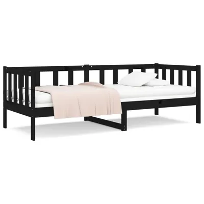 Produktbild von VidaXL 814648, Sofabett, Schwarz, Pinienwald, 1935 mm, 960 mm, 660 mm