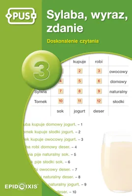 Obrázok produktu pre Zeszyt ćwiczeń PUS - Sylaba wyraz zdanie 3 Doskonalenie umiejętności czytania