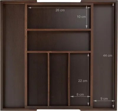 Produktbild von Besteckkasten Bambus dunkelbraun