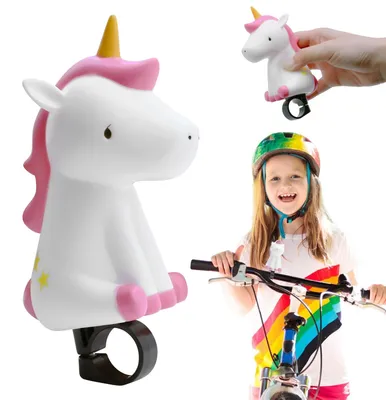 Produktbild von Fahrradklingel für Kinder - Rosa Einhorn-Fahrradklingel aus Silikon