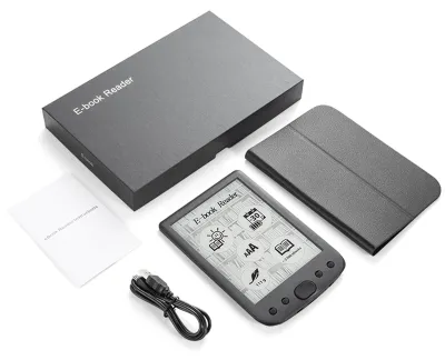 Produktbild von 6-Zoll-E-Book-Reader, augenfreundlicher E-Reader mit E-Ink-Bildschirm, tragbarer Audio-Video-PDF, integrierter Lautsprecher für außerschulisches Lernen