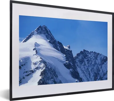 Produktbild von MuchoWow® MuchoWow® Gerahmtes Poster Der österreichische Großglockner mit Bergen in Europa 40x30 cm - Poster mit zchwarzem Bilderrahmen - Bilderrahmen - Poster im Rahmen