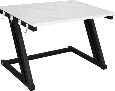 Produktbild von Mikrowellenhalter Küchenregal mit Haken 57*38*38cm Marmor