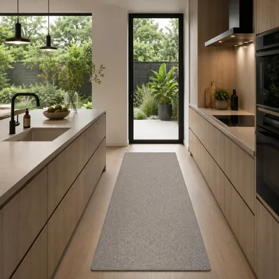Produktbild von Natur Sisal-Optik Teppich Läufer Taff Grau, Größe:80x400 cm