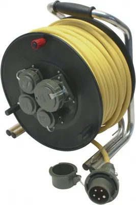 Produktbild von Leitungsroller Feuerwehr 400V 230V 16A 50 m Kabeltrommel EN 61316