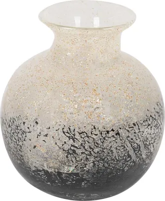 Produktbild von Rasteli Vase-Kugelvase Glas Schwarz-Creme-Melange D 11,5 cm H 11,5 cm