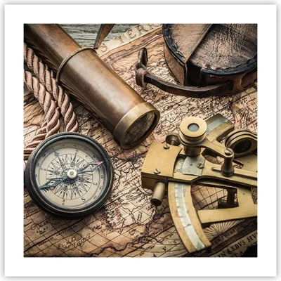 Produktbild von Poster - Poster ohne Rahmen - Kompass Kompass Karte - 50x50 cm - Wand Bild - Wanddeko - Wandbilder - Kunstposter - Wandposter - Bilder - Kunstdruck - Wanddekoration - Wandbild - P2XAC50x50-3730