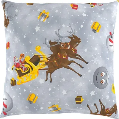 Produktbild von Weihnachts-Kissenbezug SNOWFLIES grau