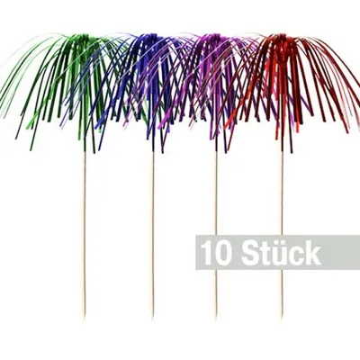 Produktbild von PAPSTAR Deko-Picker "Feuerwerk" 15,5 cm, ideal für Feste | Beutel (10 Stück)