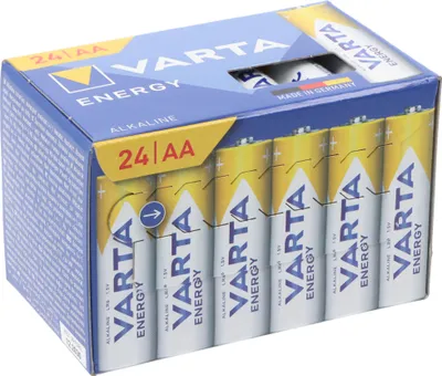 A box of Varta AA batteries.