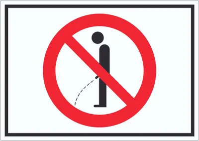 Produktbild von Pinkeln verboten Symbol Aufkleber A8 (52x74mm)