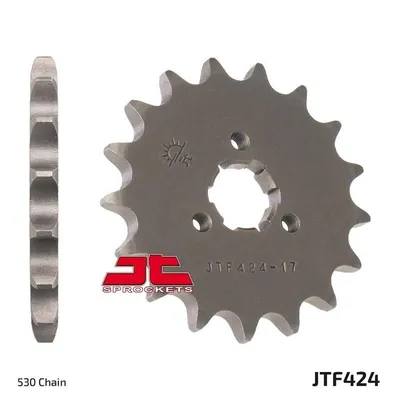 Produktbild von JTSPROCKETS Kettenritzel JTF424.14 Vorne Chromstahl