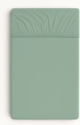 Produktbild von Spannbettlaken aus Baumwolle für Kinderbett 140x70 cm - Salbeigrün