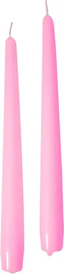 Productafbeelding van Puntige kaarsen, Dusty Pink, diameter 2,2 cm, hoogte 30 cm, 12 stuks