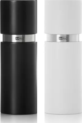 Produktbild von AdHoc MP420 Set Salzmühle und Pfeffermühle Textura 15 cm | Edelstahl, Buche lackiert | Farbe: Black & White
