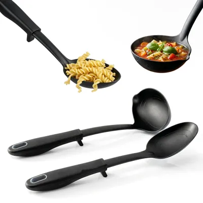 Produktbild von Servierlöffel Suppenkelle Set, Schwarz
