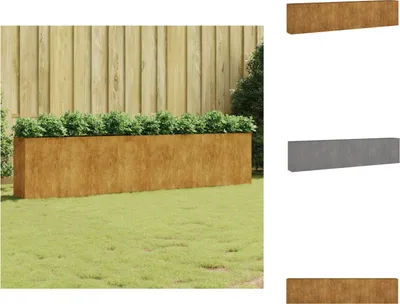 Produktbild von vidaXL Hochbeet 360x40x80 cm Cortenstahl -  Blumentöpfe & Pflanzgefäße