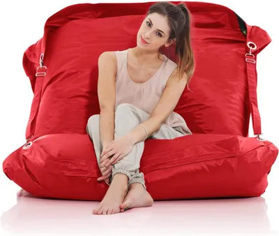 Productafbeelding van Smoothy XXL zitzak, 450 liter. Enorme zitzak voor binnen en buiten. Vulzak/bodemkussen voor kinderen en volwassenen, wasbaar, 185x145 cm, nylon